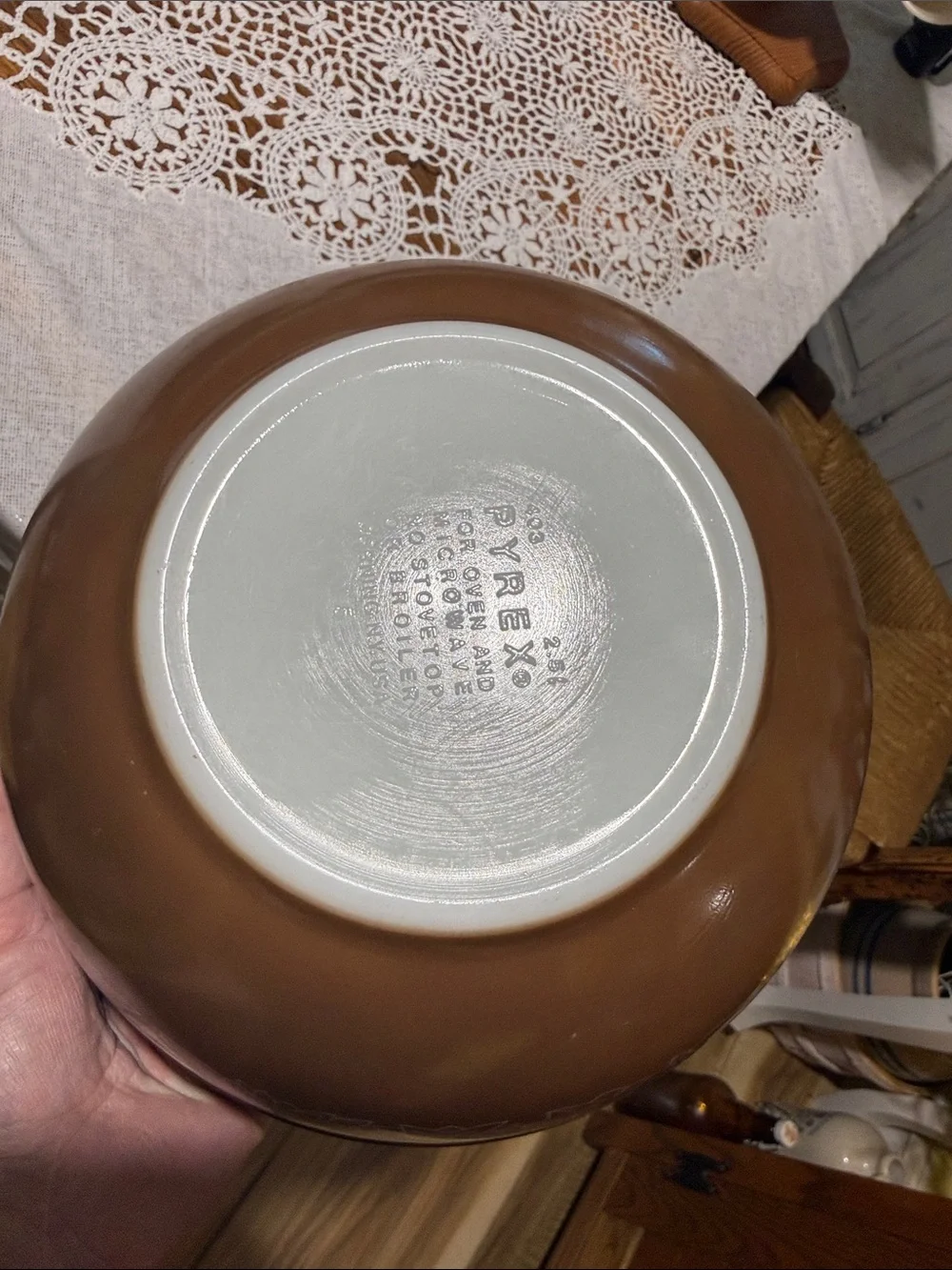 Pyrex brown woodland Floral Mixing Bowl 403